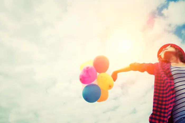 Ballons gonflables colorés