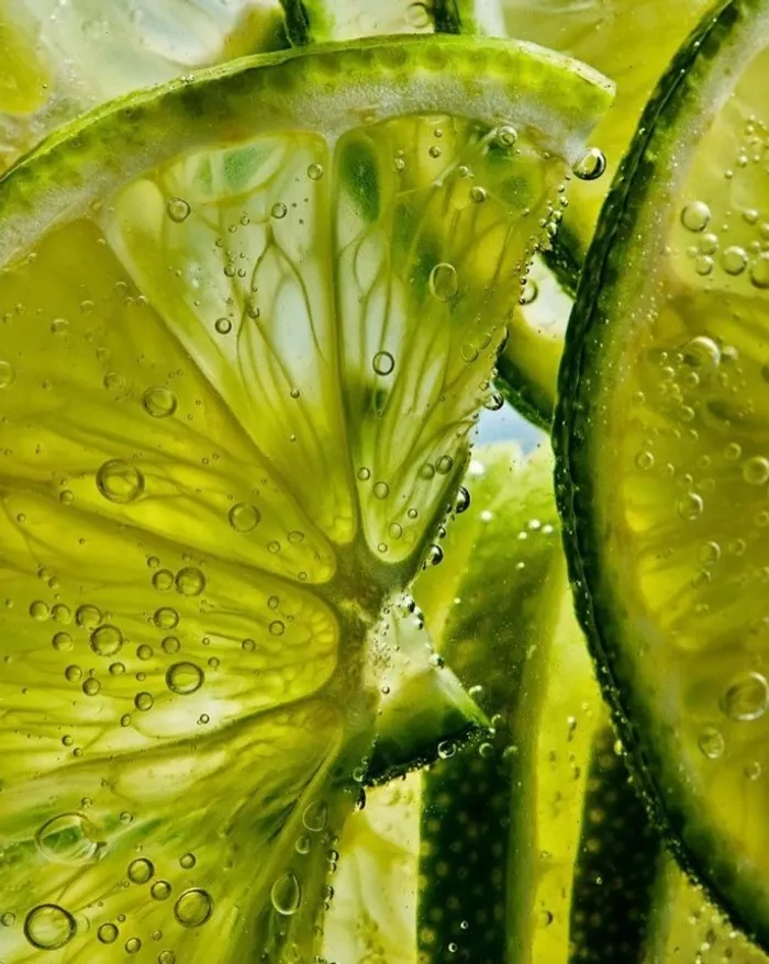 Citrons et bulles en macro