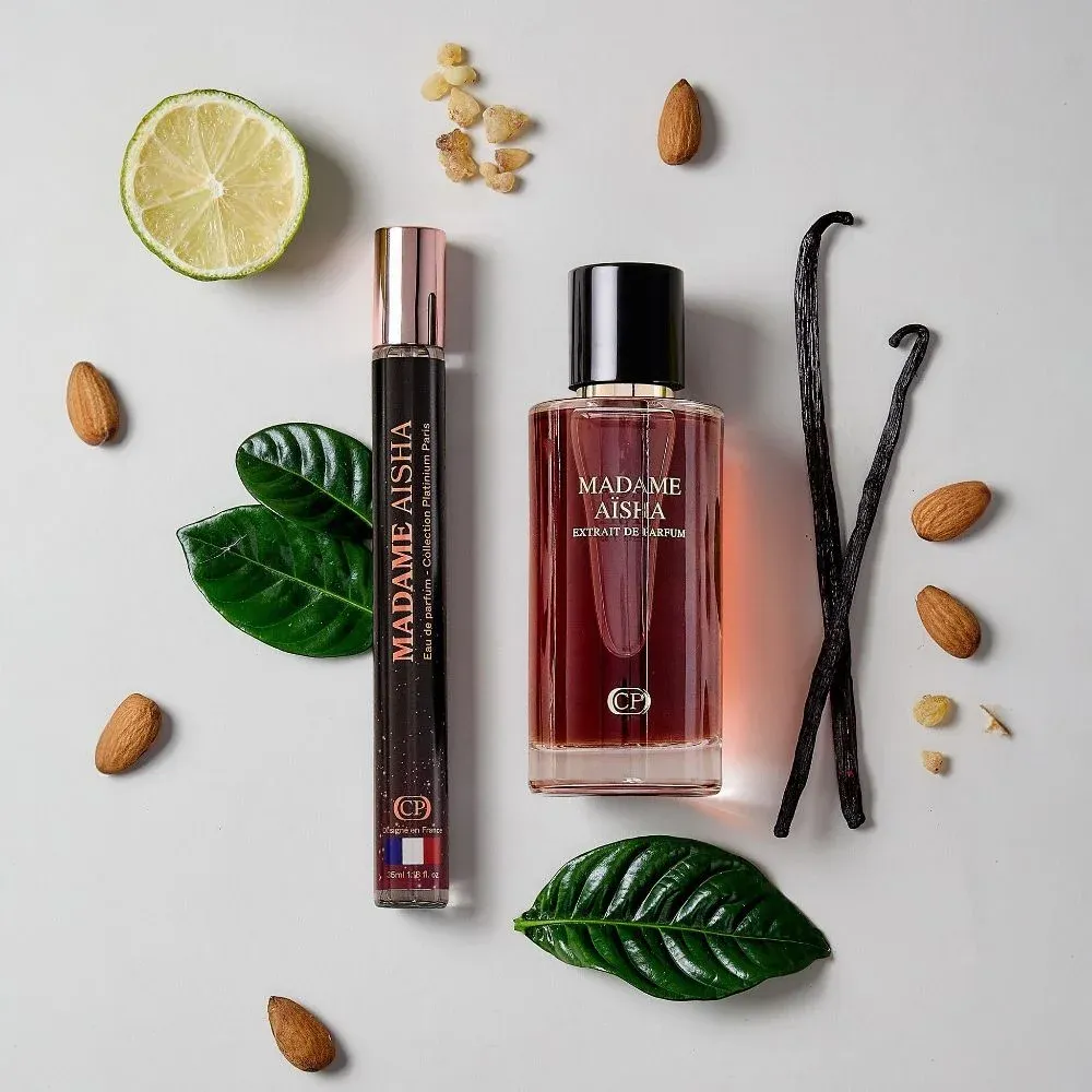 Parfum 'Madame Aîsha' de notre marque Collection Platinium 35ml et 50ml