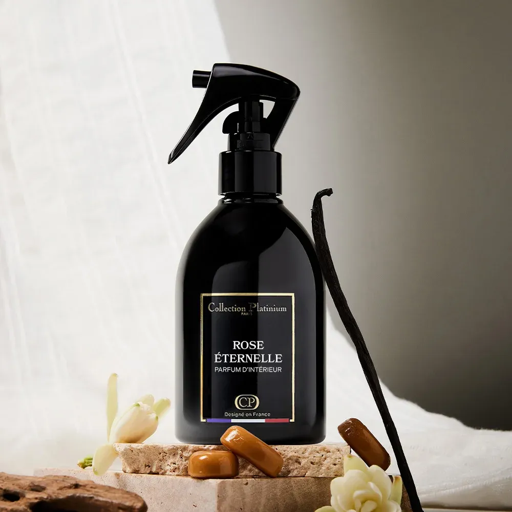 Parfum d'intérieur 'Rose éternelle' de notre marque Collection Platinium